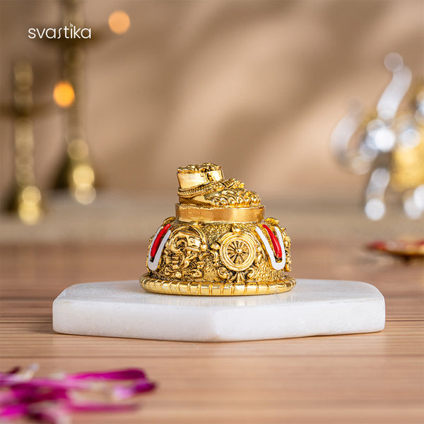 Balaji Charan with Shanku Chakra Namam – Gold Plated (2 Inch)