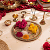 Brass Floral Meenakari Pooja Thali 