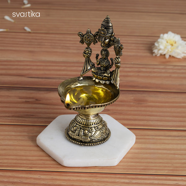 brass Tirupati Balaji Lakshmi Diya