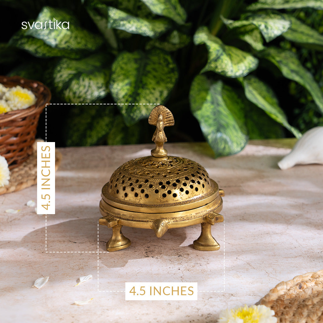 Brass Turtle Inspired Loban Burner 