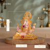 Dagdusheth Halwai Ganpati Murti - Gold Plated (7 Inch)
