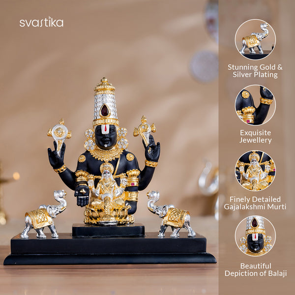 Gajalakshmi Tirupati Balaji statue 