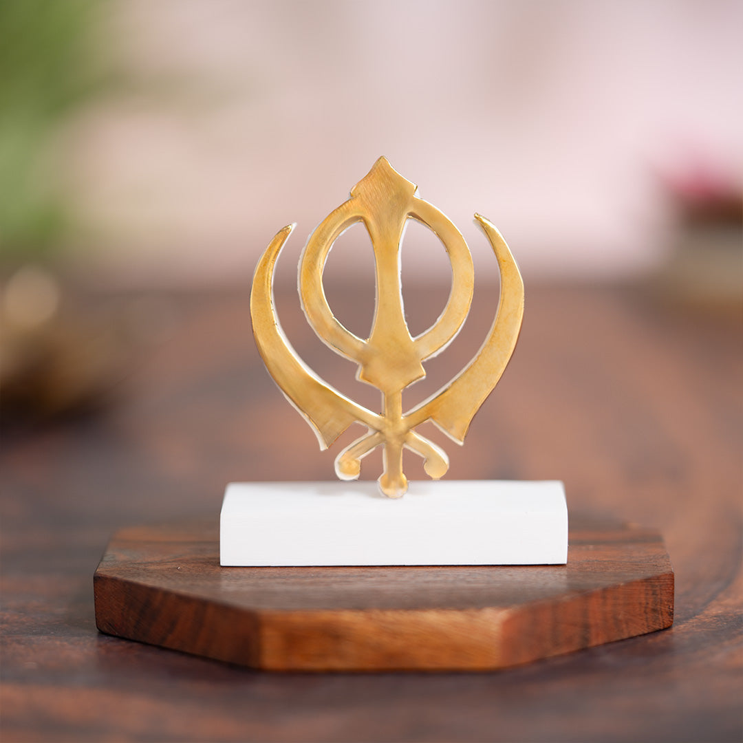 KHANDA for Car Dashboard - Gold Plated