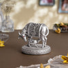 Silver Plated Kamdhenu Cow with Calf statue