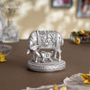 Silver Plated Kamdhenu Cow with Calf murti