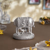 Silver Plated Kamdhenu Cow with Calf Idol 