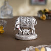 Kamdhenu Cow with Calf Idol -silver plated