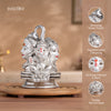 Shiv Parvati Ganesh Murti - Silver Plated