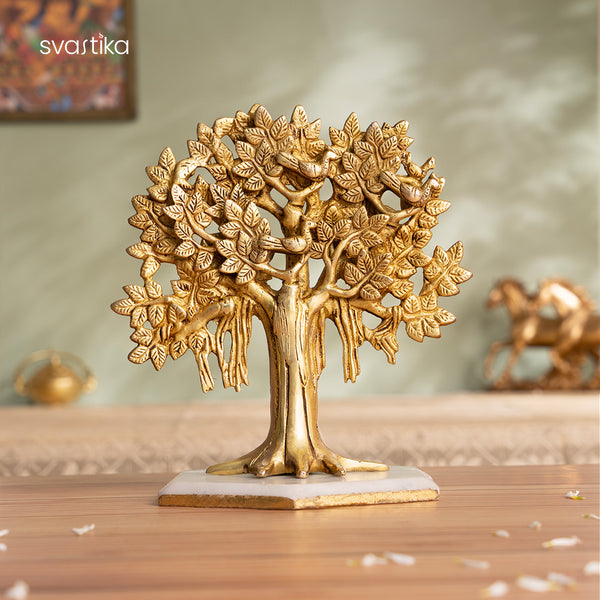 Brass Kalpavriksha Tree of Life (8 Inch)