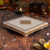 White & Gold Pearl Pooja Chowki 