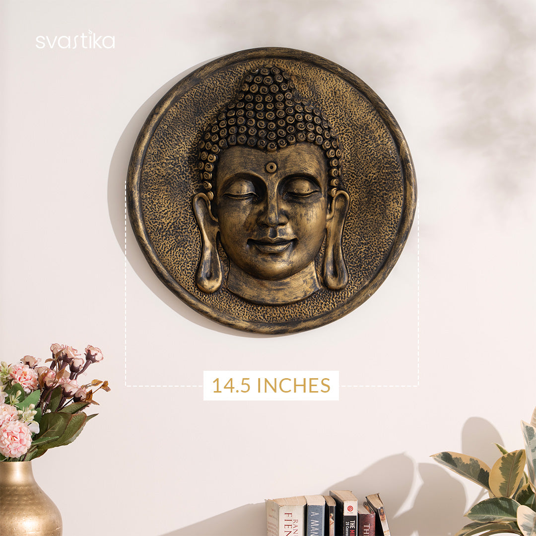 Elegant 3D Buddha Wall Art Decor 14 Inch