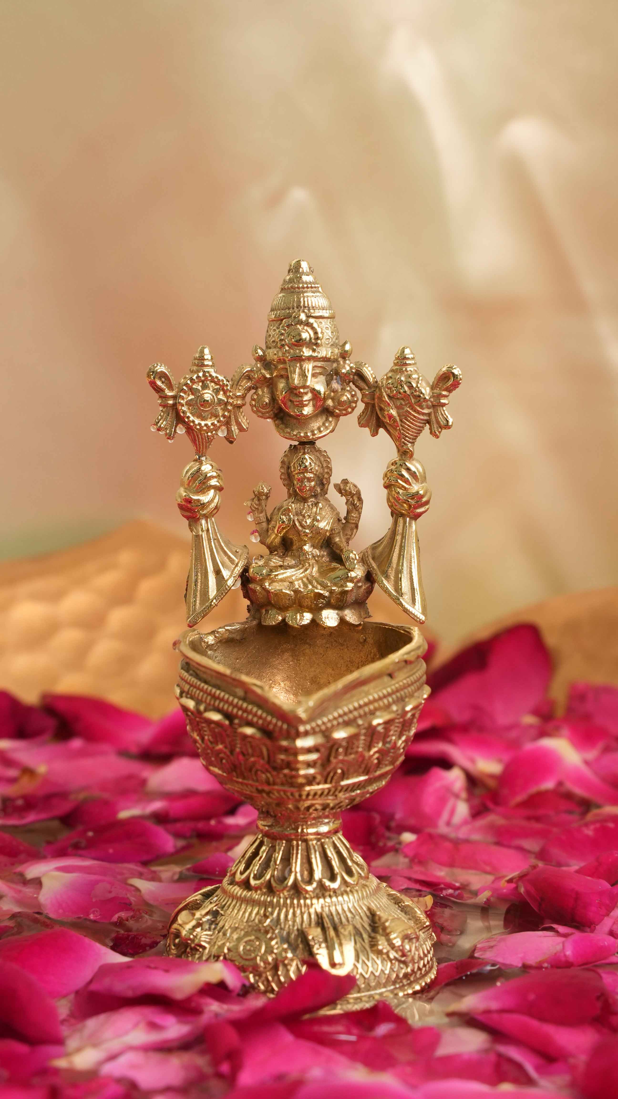 Brass Tirupati Balaji Lakshmi Diya