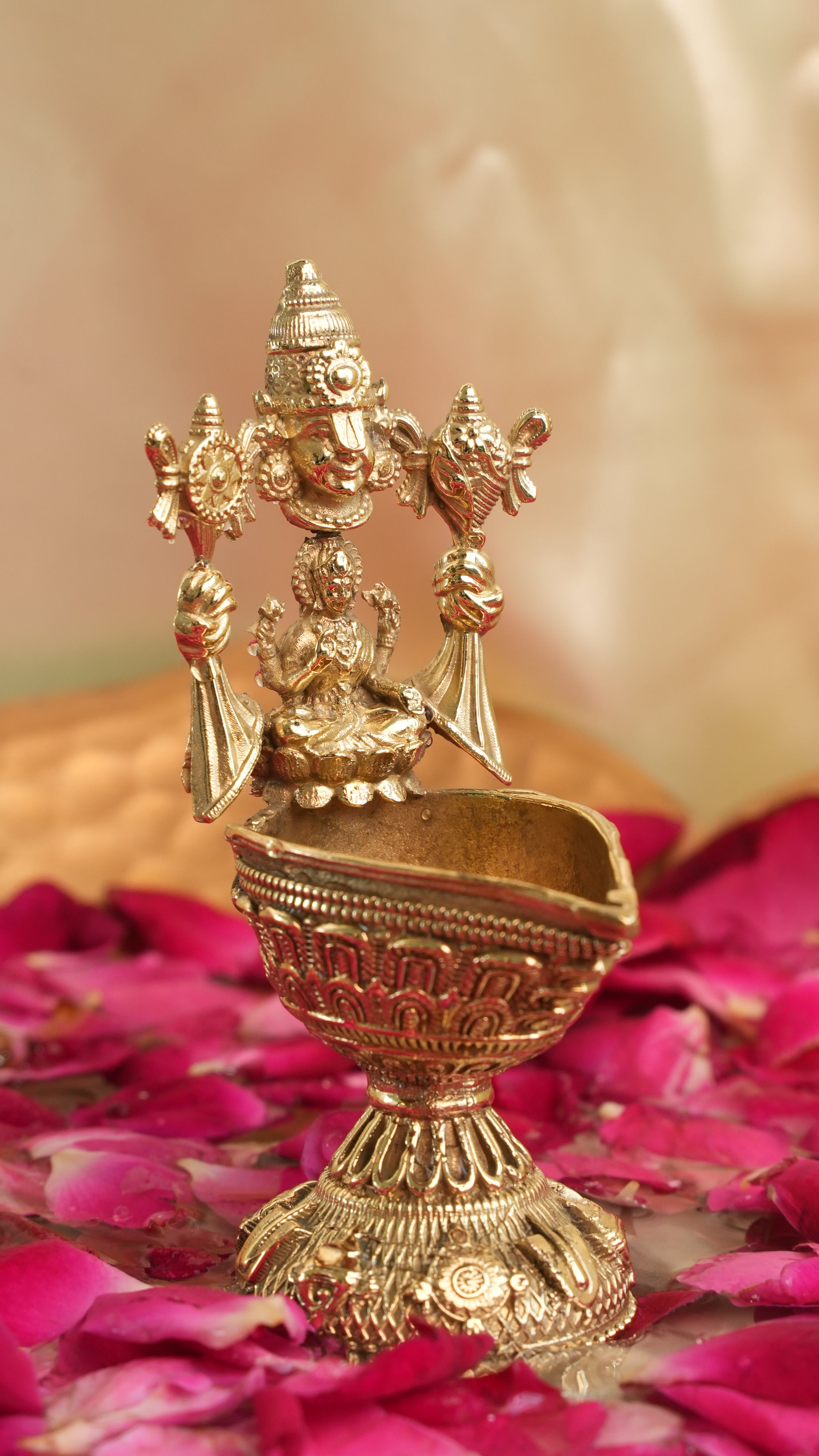 Brass Tirupati Balaji Lakshmi Diya