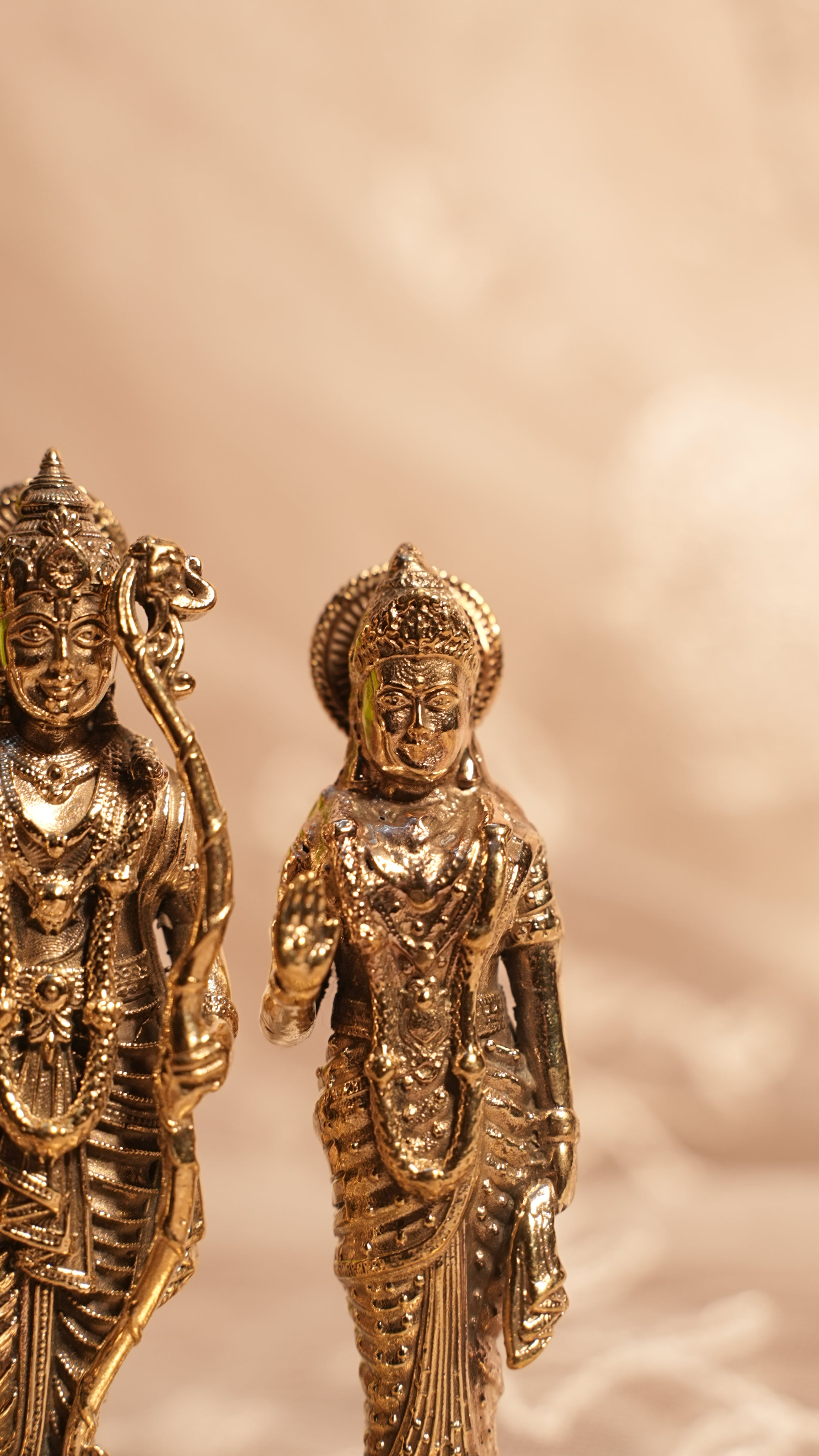 Brass Ram Darbar – 3.75 Inch | Divine Sculpture of Ram, Sita, Lakshman & Hanuman