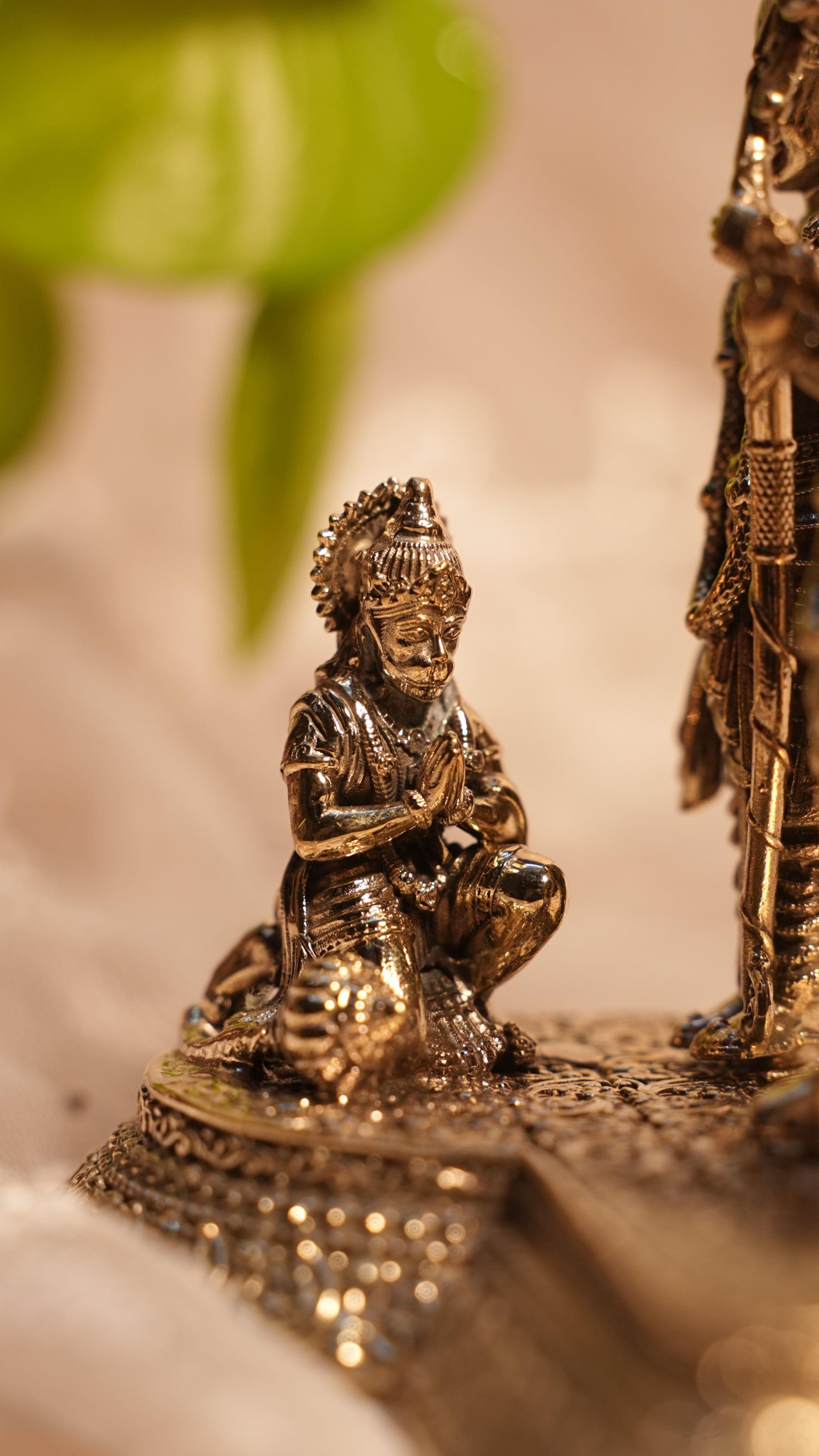 Brass Ram Darbar – 3.75 Inch | Divine Sculpture of Ram, Sita, Lakshman & Hanuman