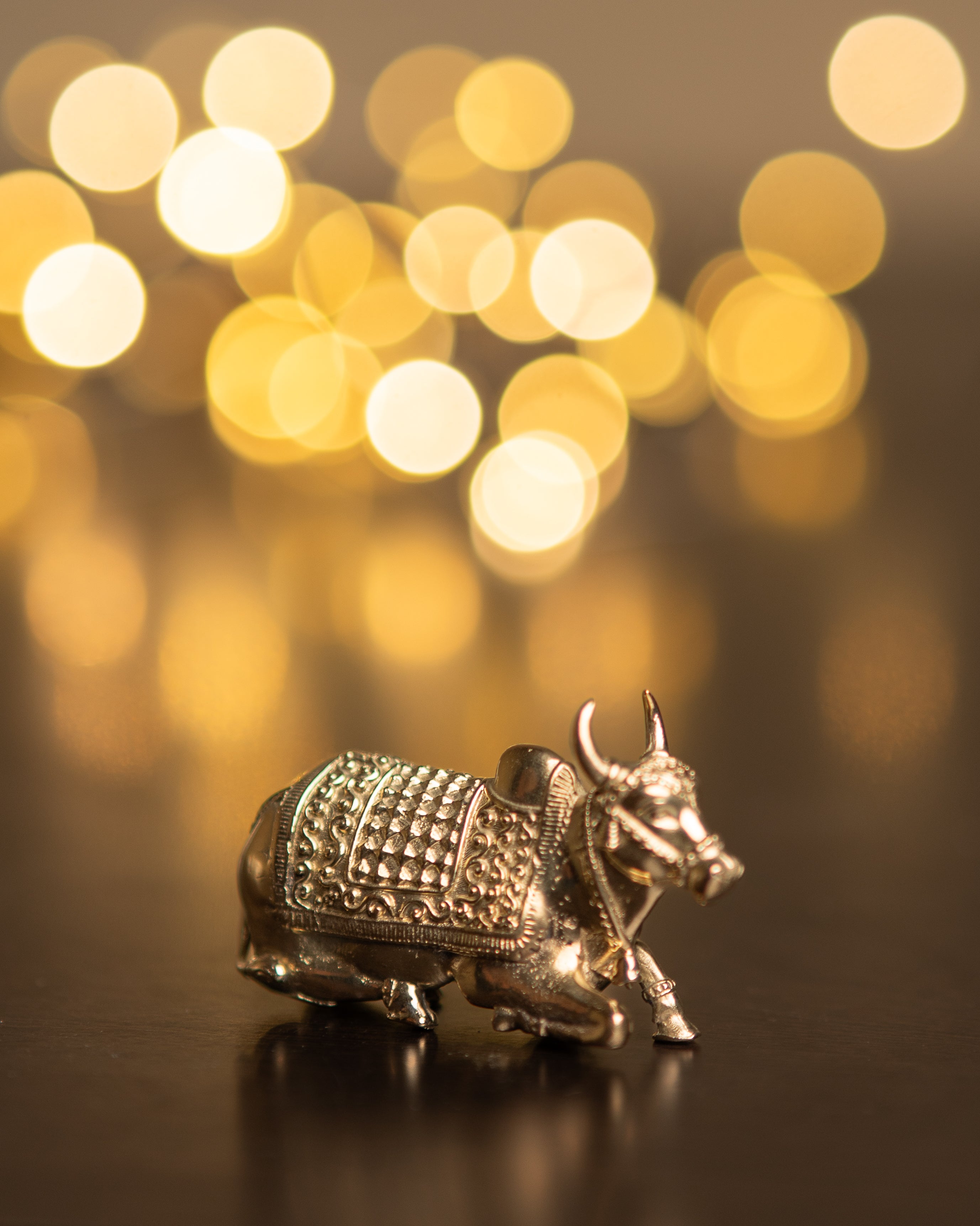 Brass Nandi Statue  | Sacred Bull of Shiva for Devotion & Strength