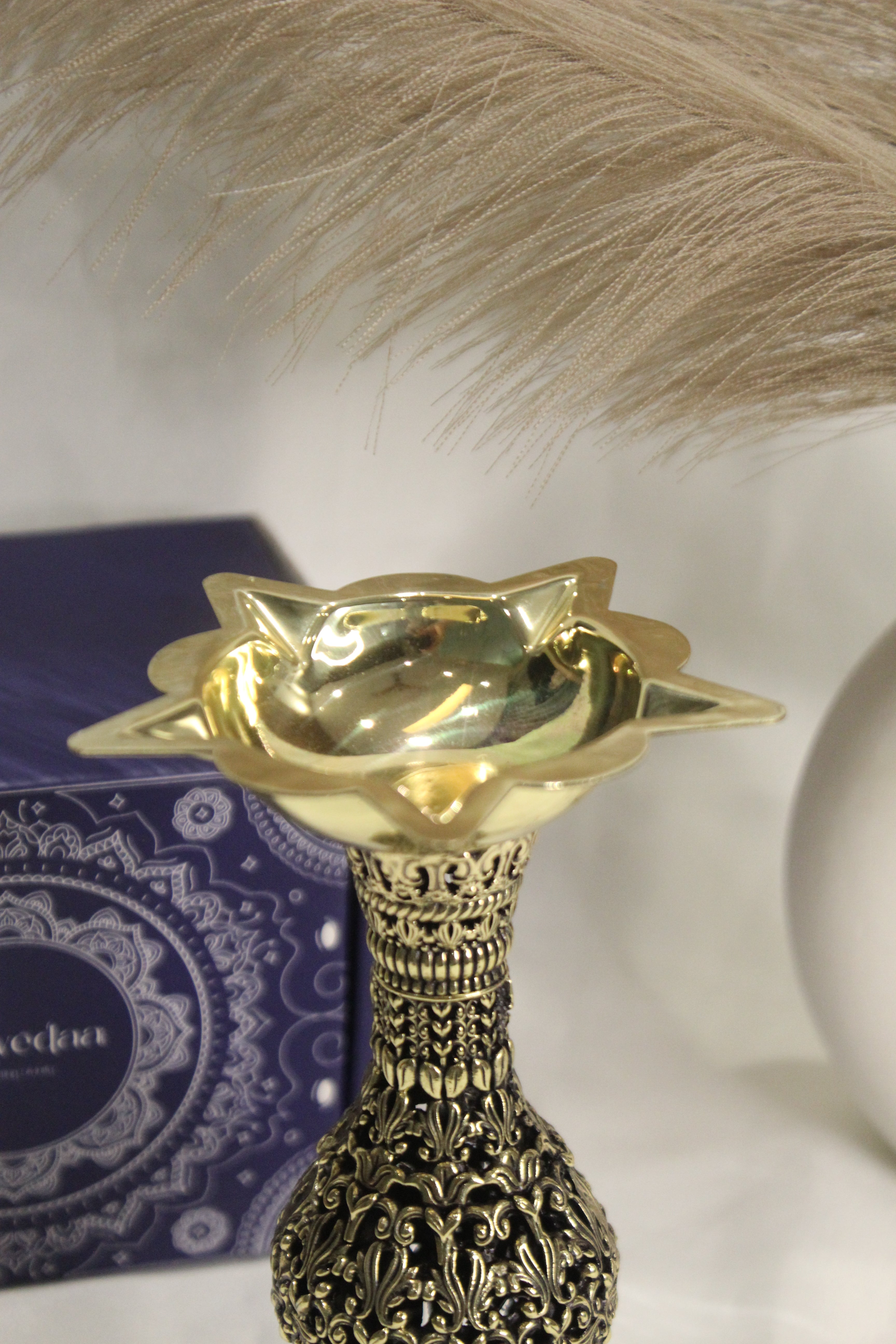 Handcrafted Brass Panch Deepak | Antique Finish Oil Lamp for Puja & Home Décor