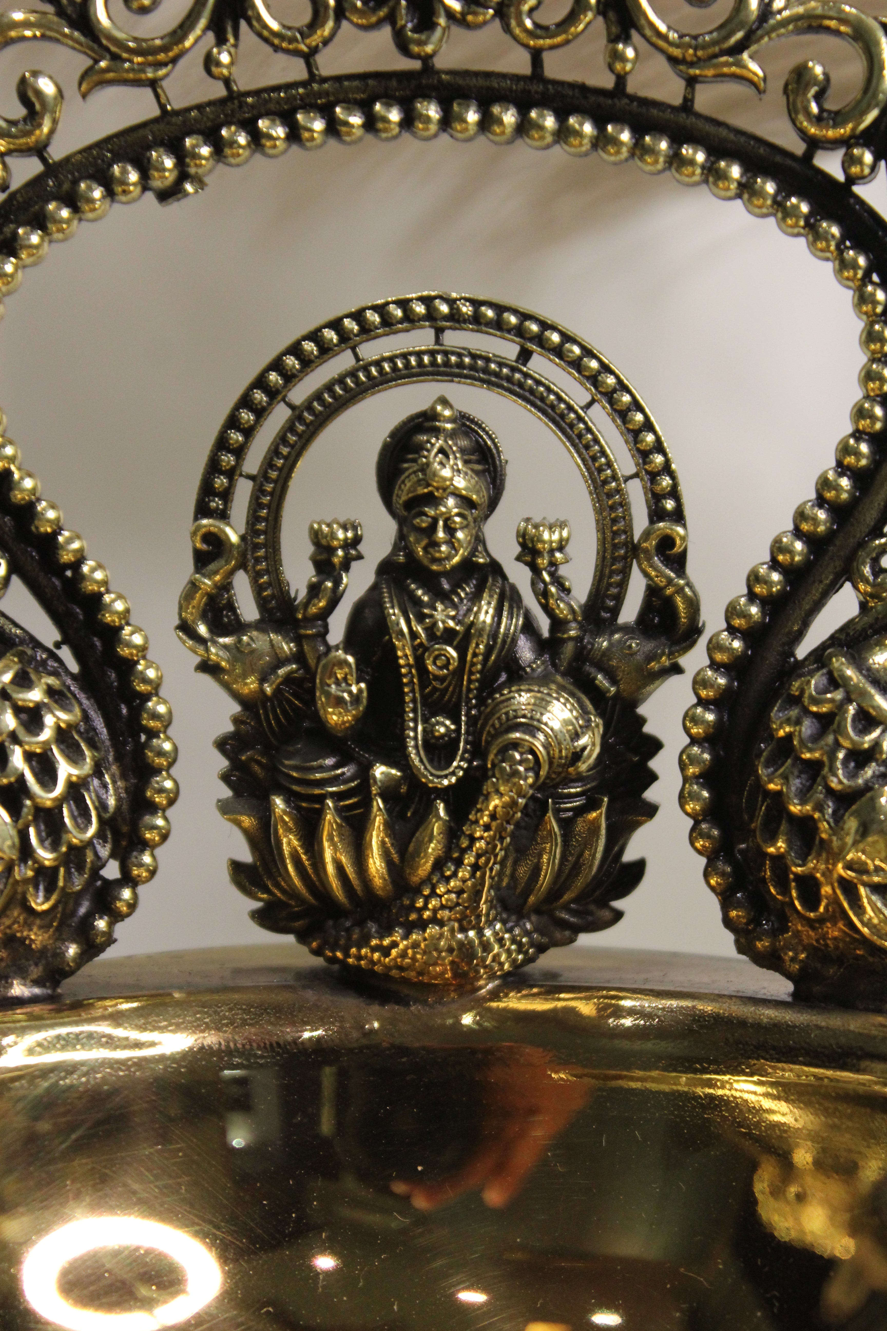 Handcrafted Brass Gaj Laxmi Diya | Temple-Style Traditional Oil Lamp