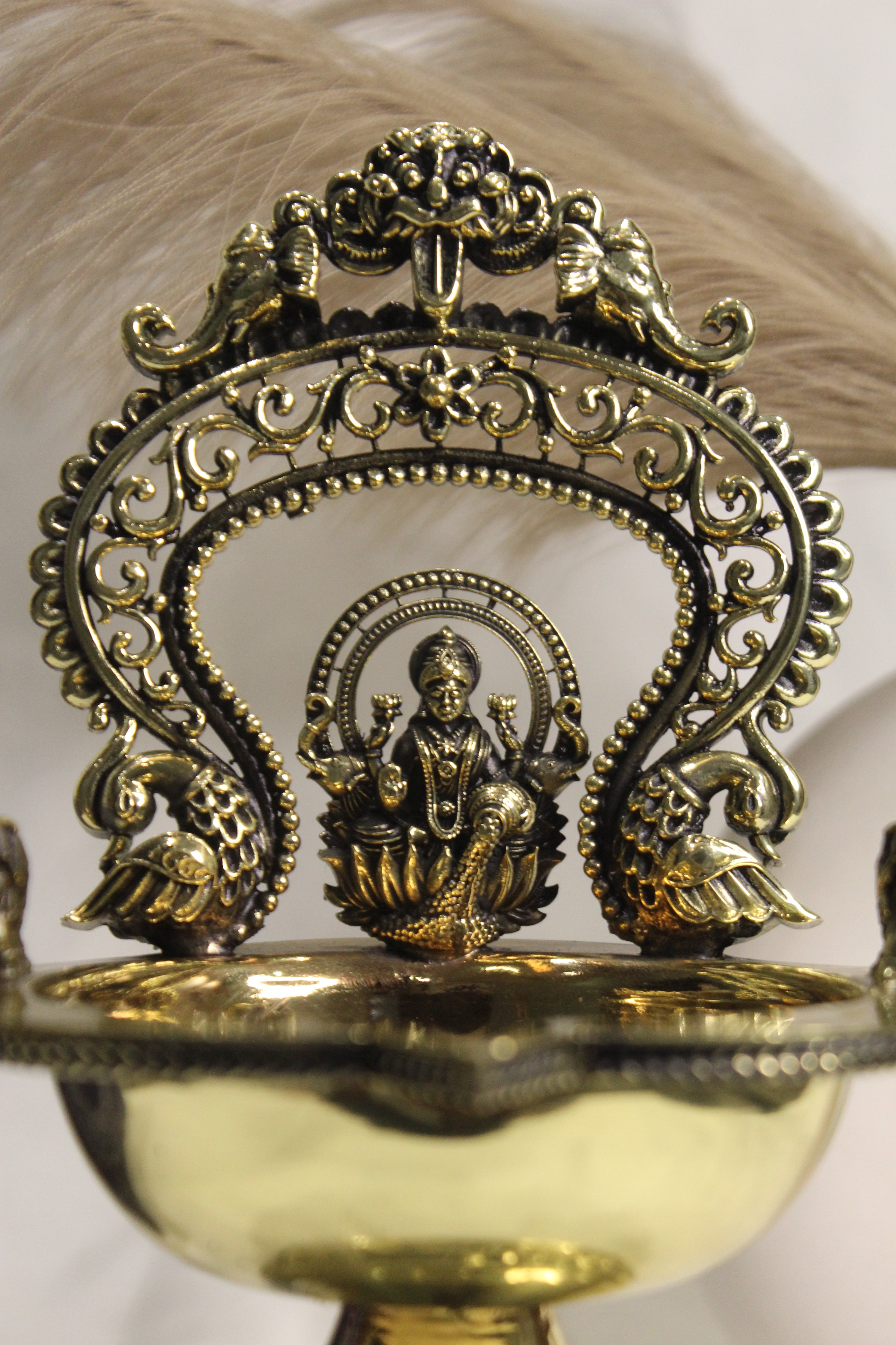 Handcrafted Brass Gaj Laxmi Diya | Temple-Style Traditional Oil Lamp