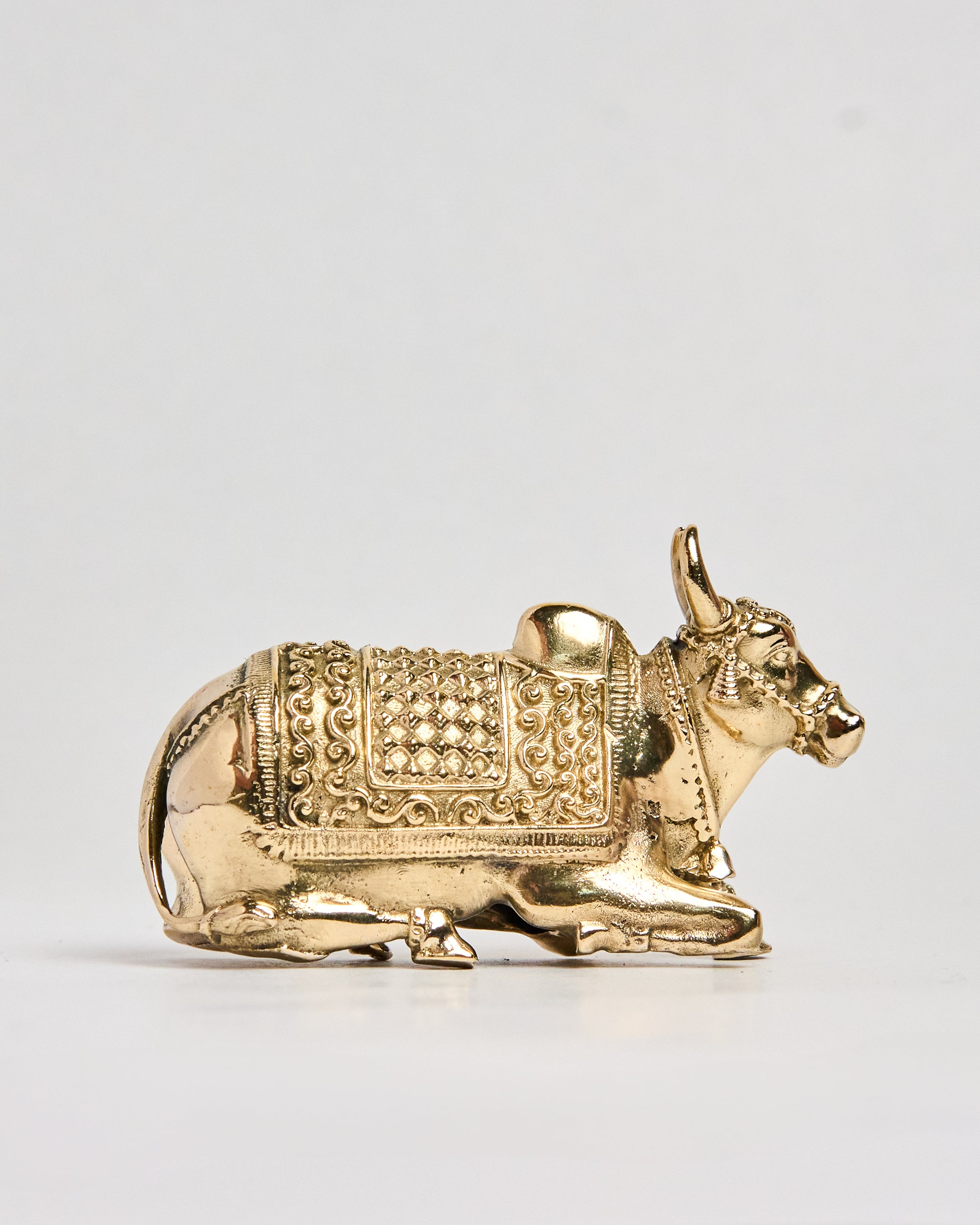 Brass Nandi Statue  | Sacred Bull of Shiva for Devotion & Strength