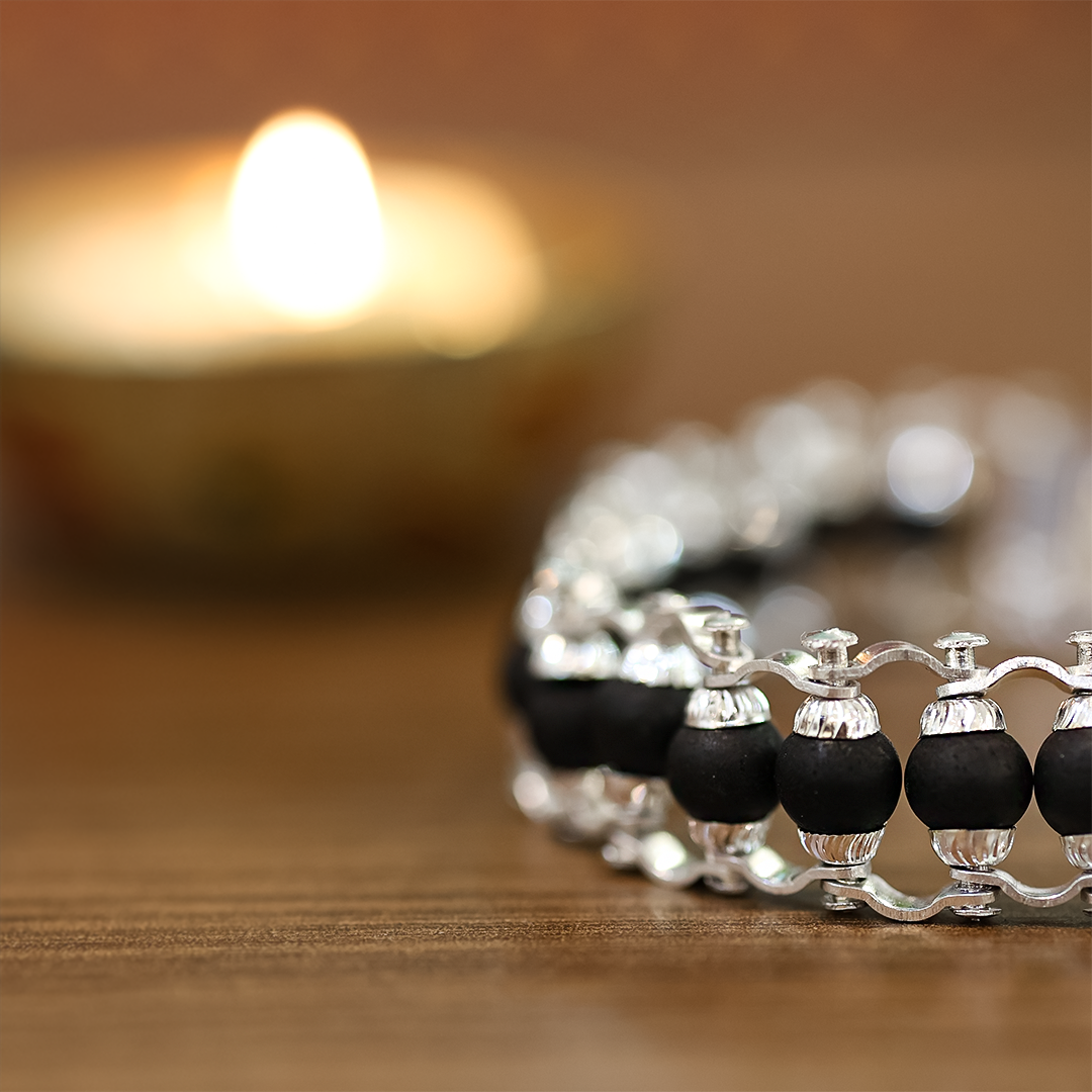 Silver-Plated Karungali bracelet