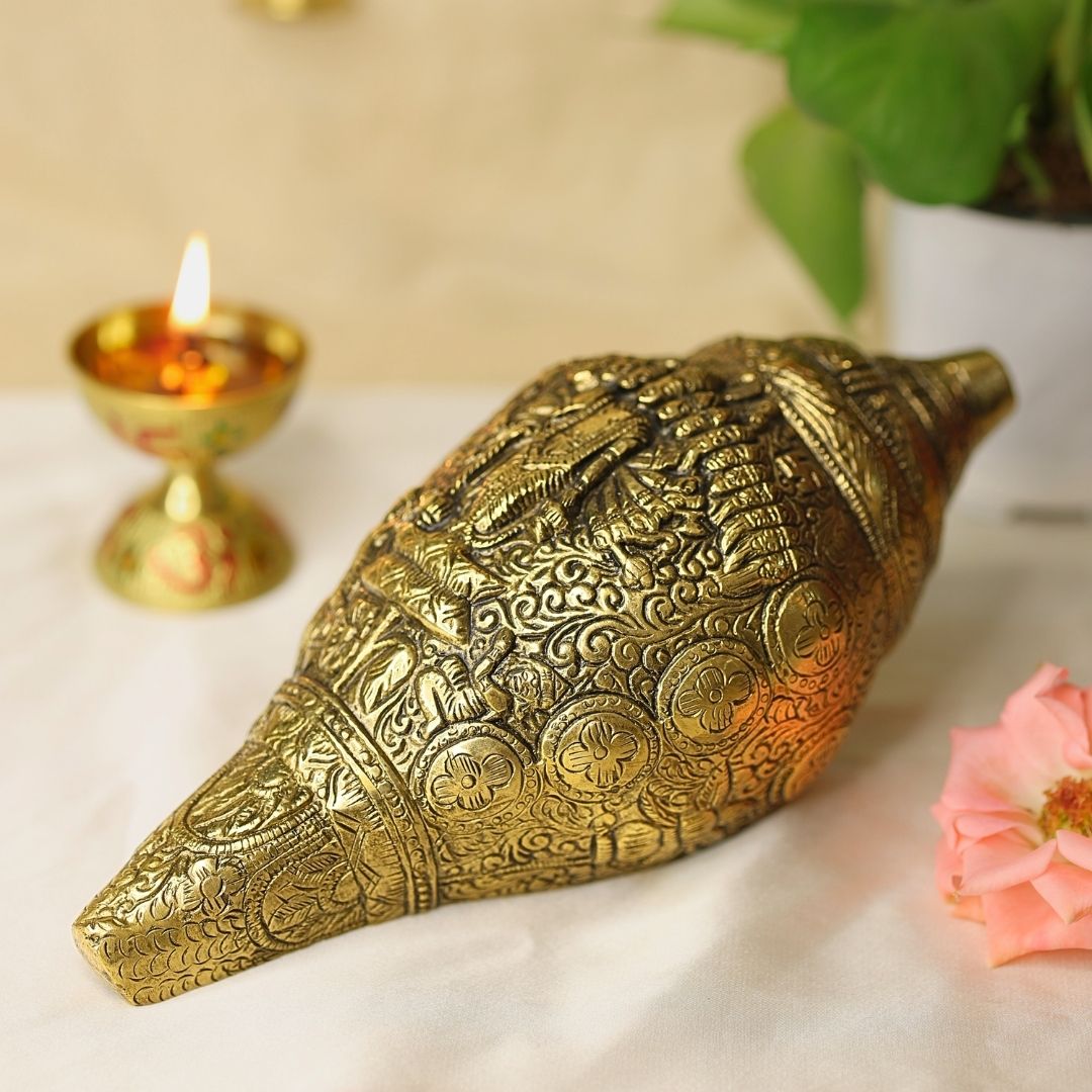 Lord Vishnu Virat Dashavatara Rupa Conch (Shankh)