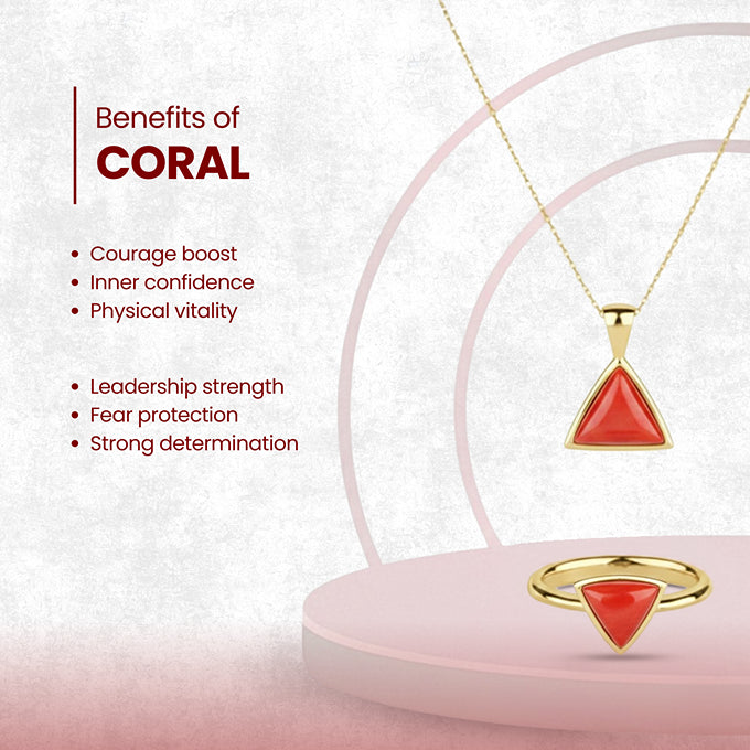 Natural Coral Gemstone (Moonga)