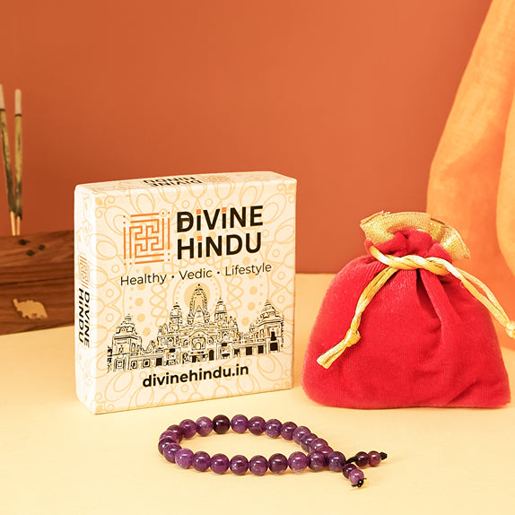 Amethyst Stone Bracelet by Divine Hindu