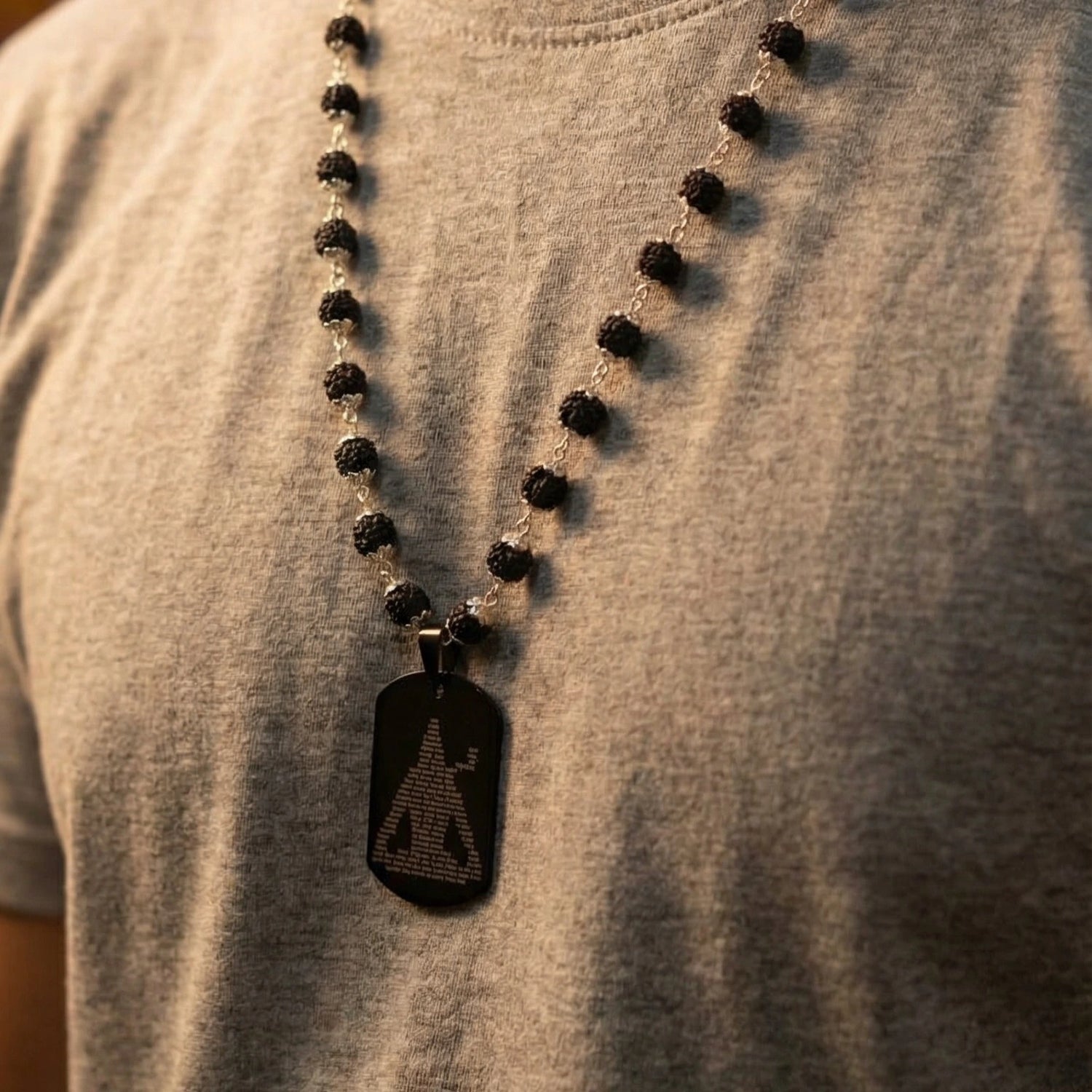 Black Rudraksha with Shivji Pendant
