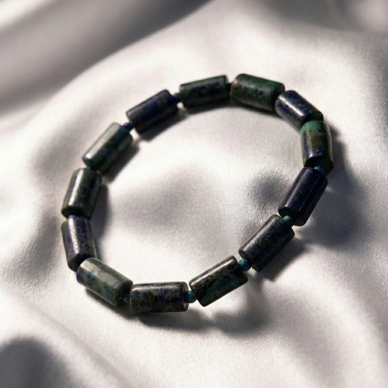 Lapis Lazuli Rectangular Stone Bracelet