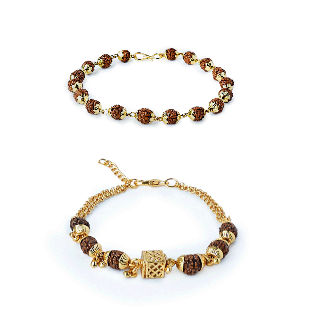 5 Mukhi Rudraksha Bracelet Combo