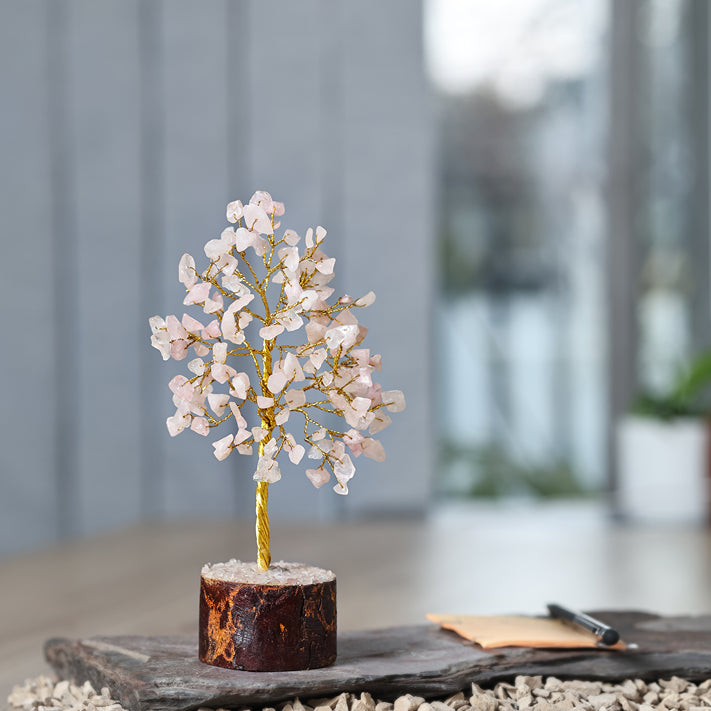 Rose Quartz Crystal Tree