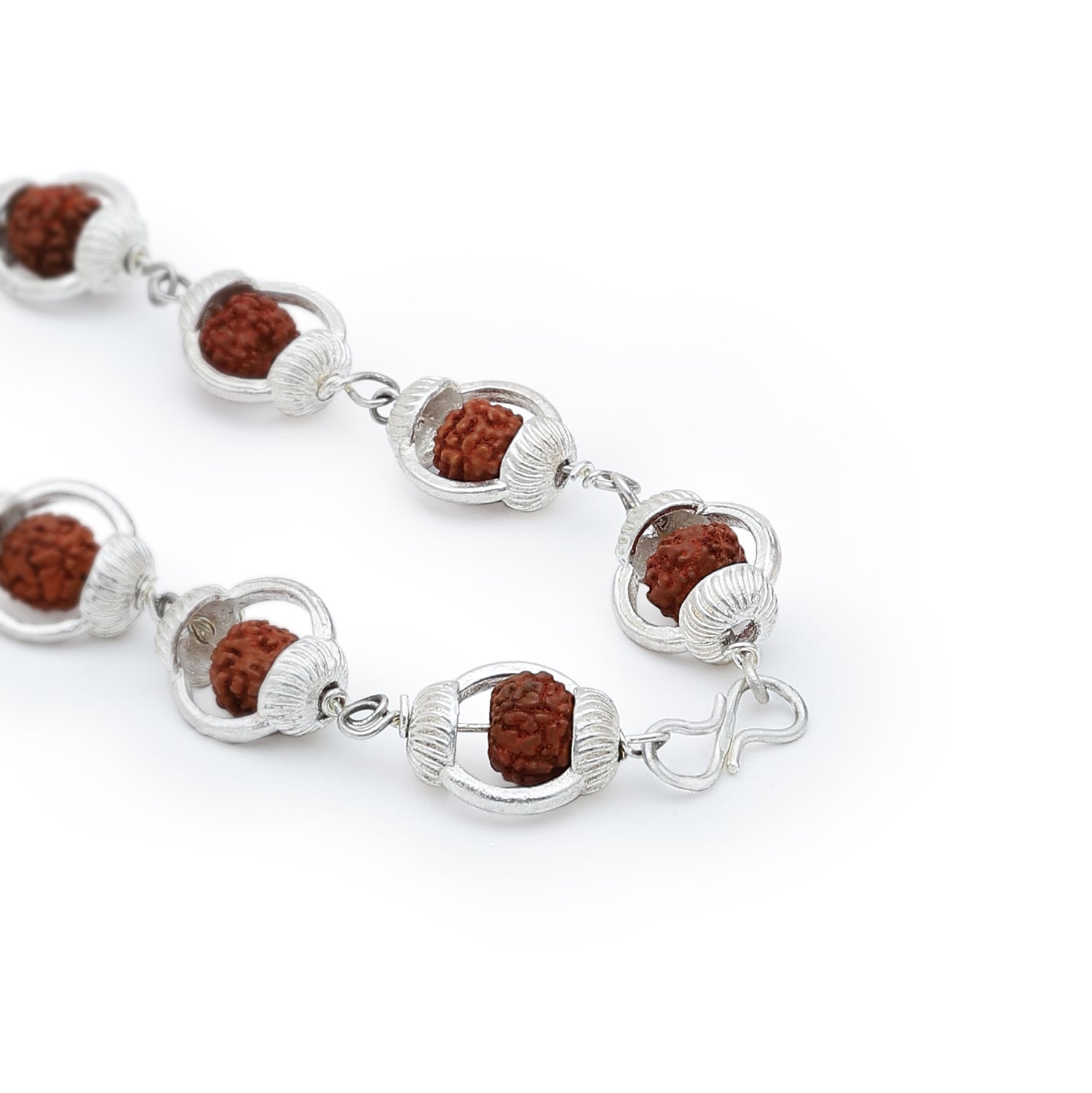 Rudraksha Bracelet With Silver Caps