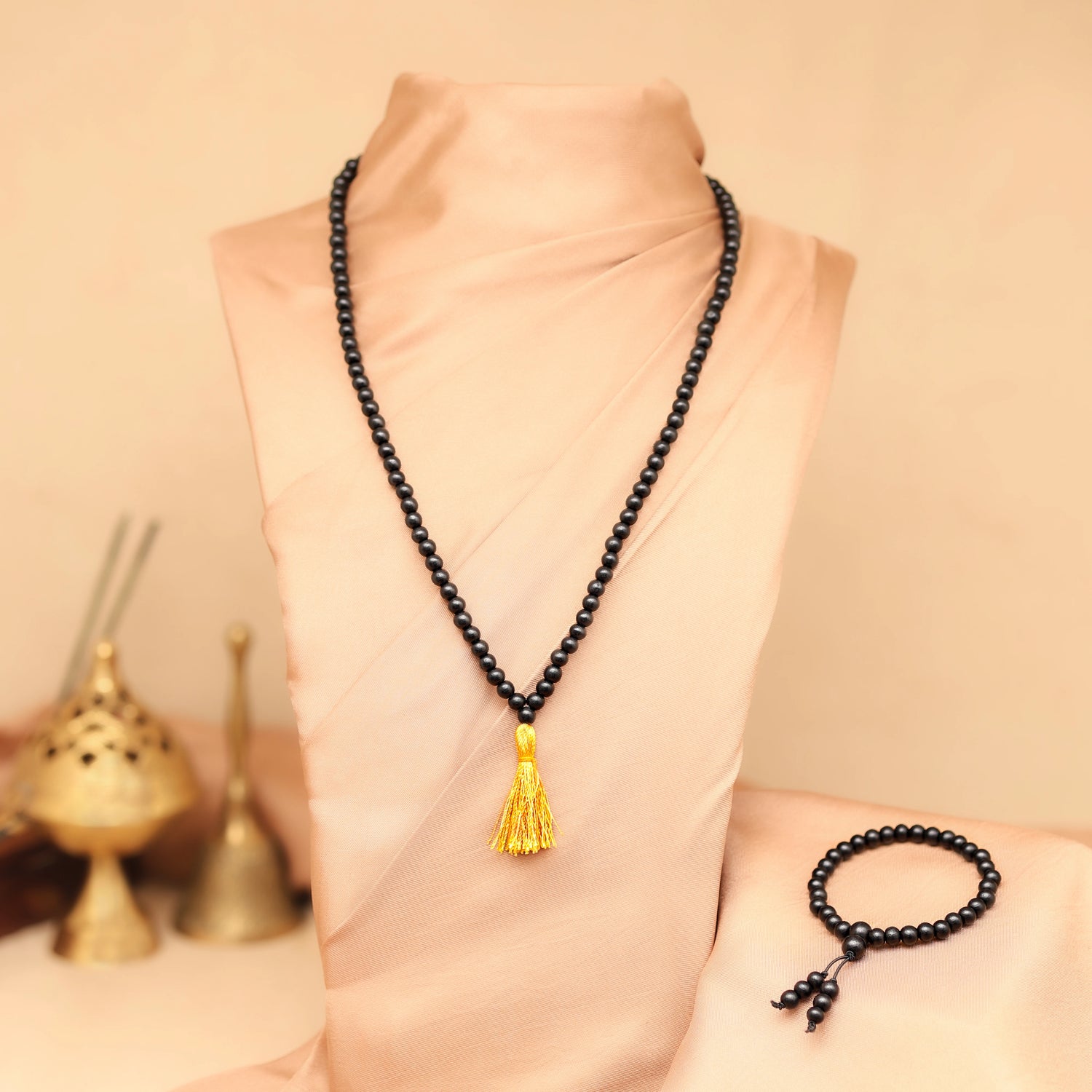 Original Karungali Malai 108-Beads & Karungali Malai Bracelet Combo with Govt. Certification