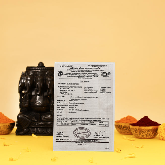 Divine Hindu Lord Panchamukhi Ganesh Karungali Idol with Certificate