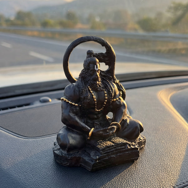 Hanuman Ji Idol with Gold Chain – For Car, Home & Office