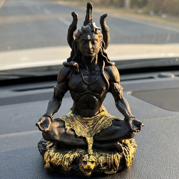 Black & Gold Shiva Idol – For Car, Office & Home