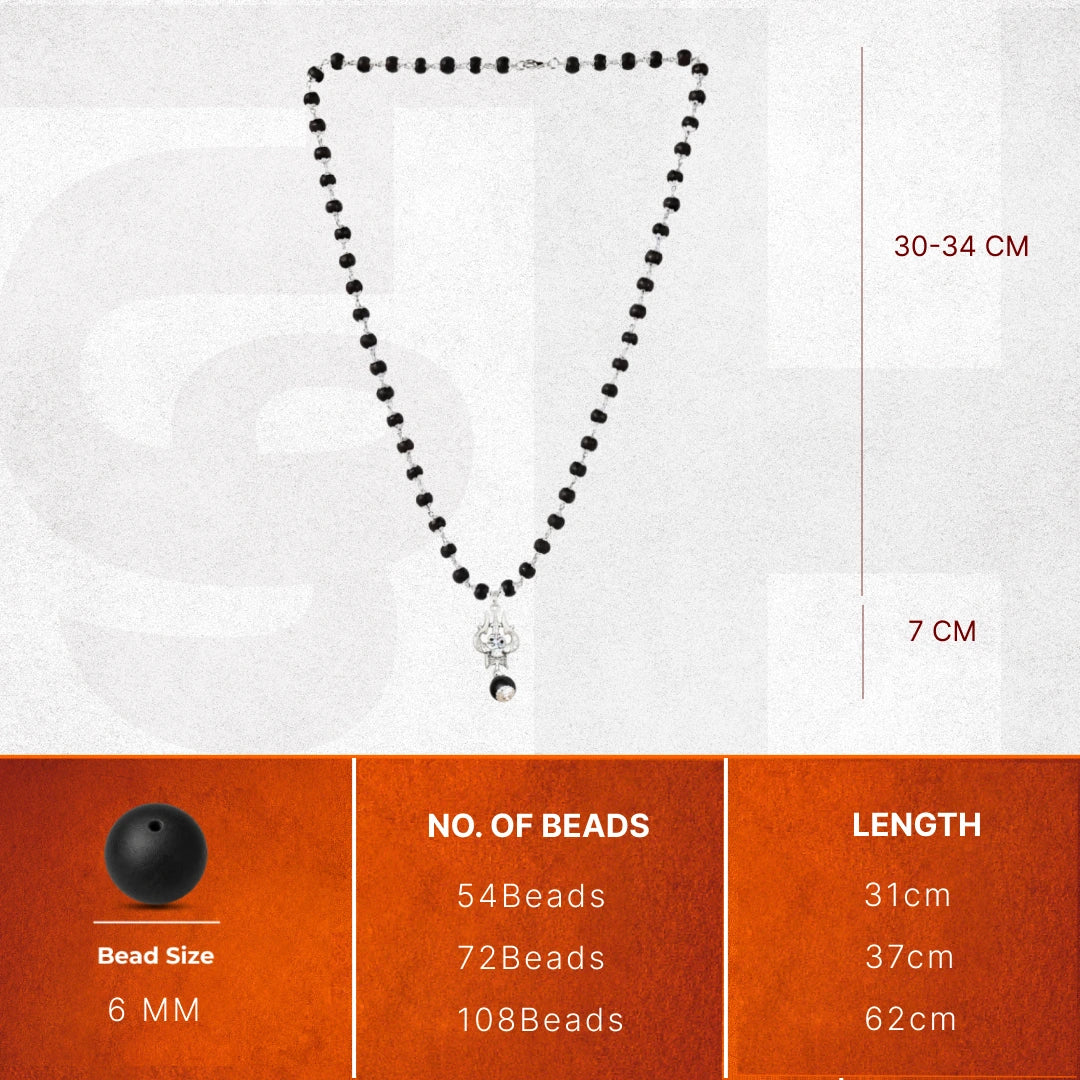 OM Shiva Trishool Karungali Mala