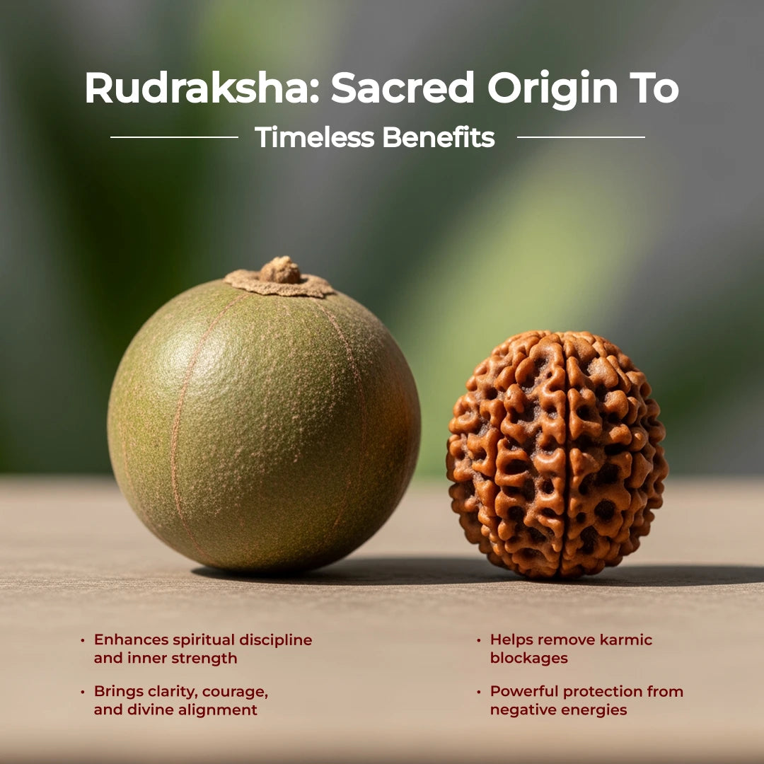 1 Mukhi Rudraksha & Karungali Pendant with Silver Cap