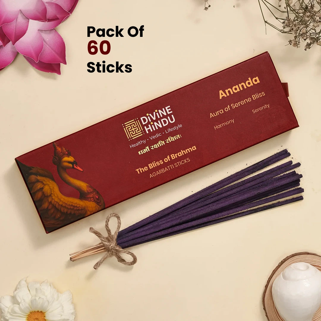 Divine Hindu Ananda Agarbatti / Incense Sticks (Pack of 60)