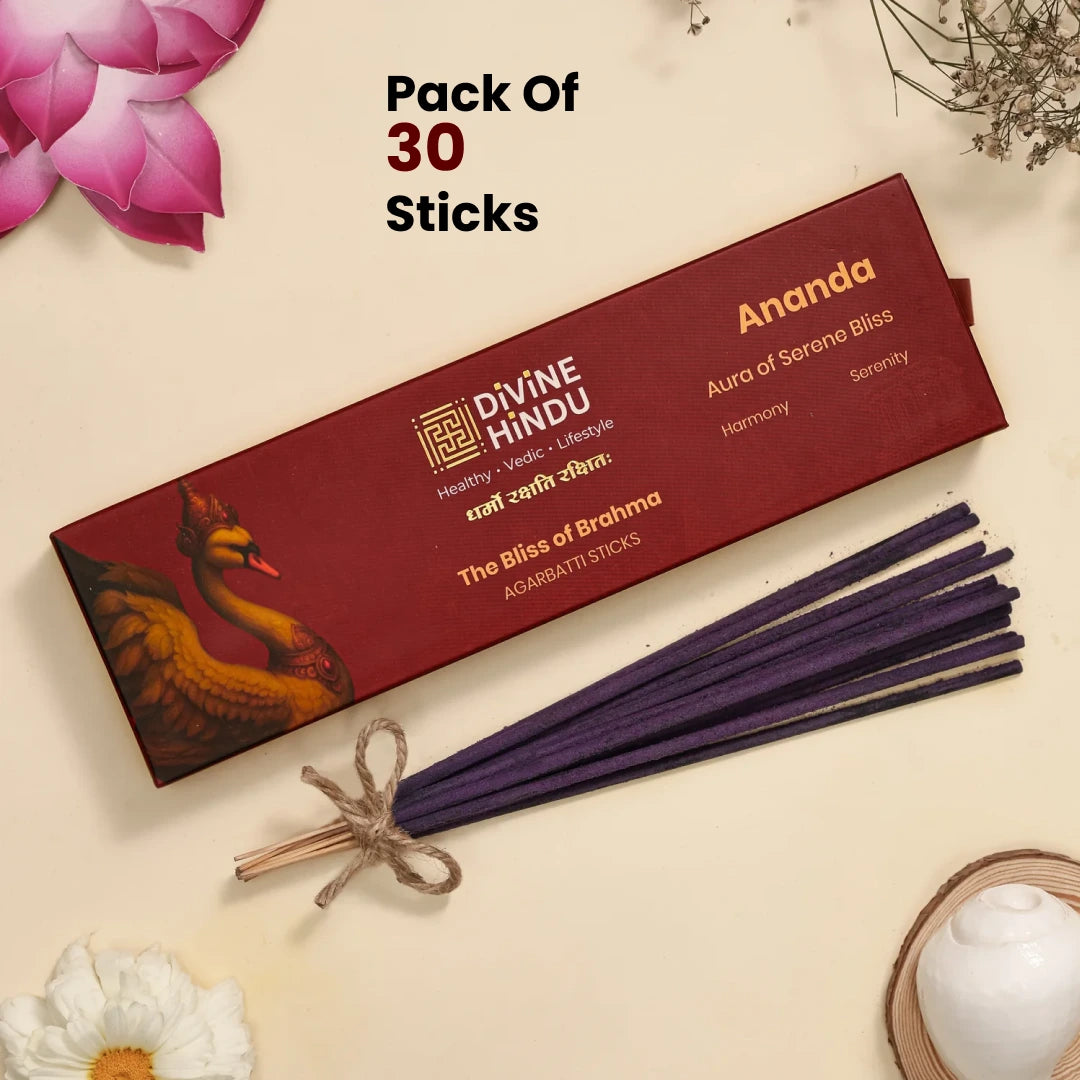 Divine Hindu Ananda Agarbatti / Incense Sticks (Pack of 30)