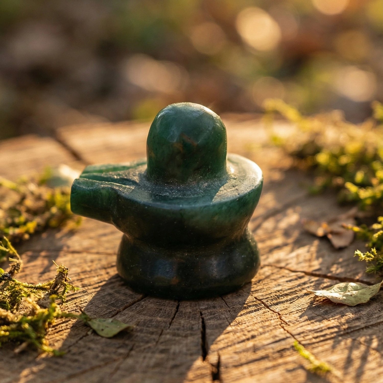 Green Jade Shivling
