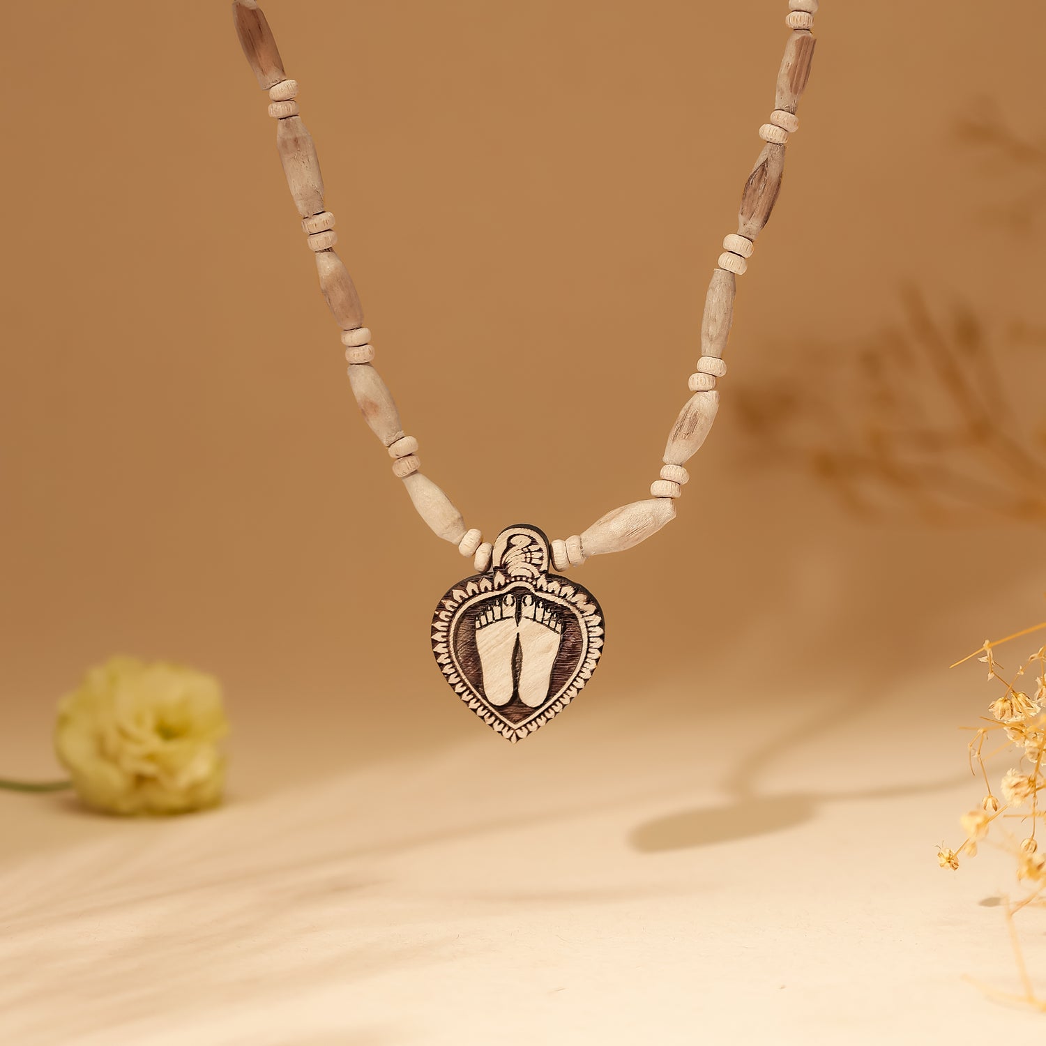 Shri Laxmi Charan Tulsi Mala Pendant | Blessings of Shri Laxmi