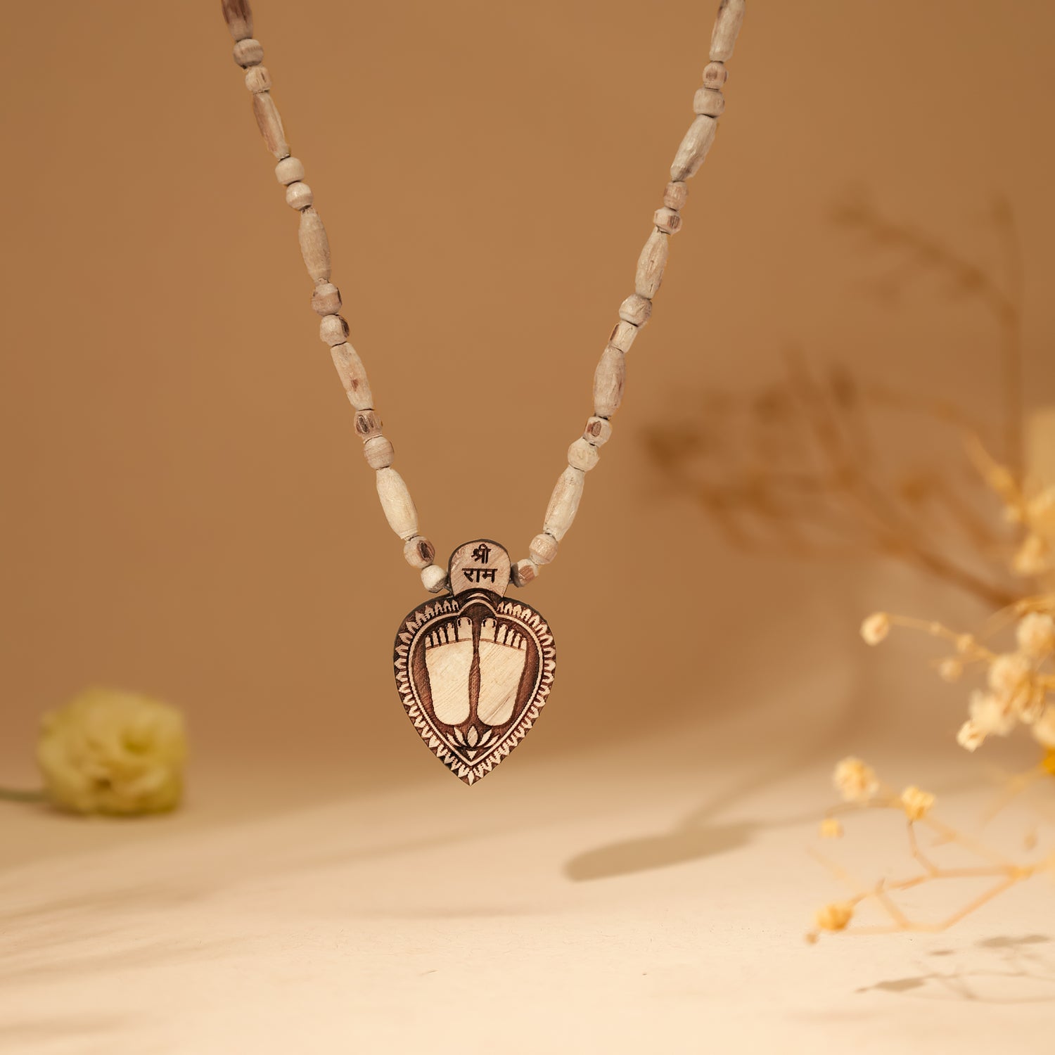 Shri Ram Charan Tulsi Mala Pendant | Blessings of Shri Ram Ji