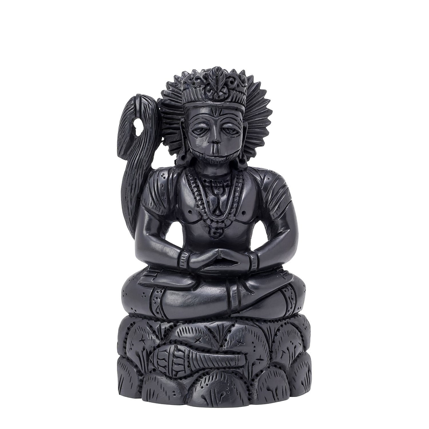 Divine Hindu Lord Hanuman Ji Karungali Idol – Ebony Wood