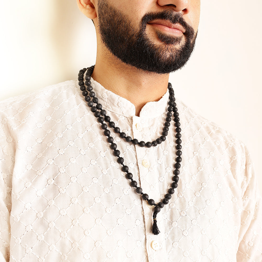 Lava Stone 108 Beads Jaap Mala