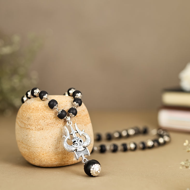 OM Shiva Trishool Karungali Mala