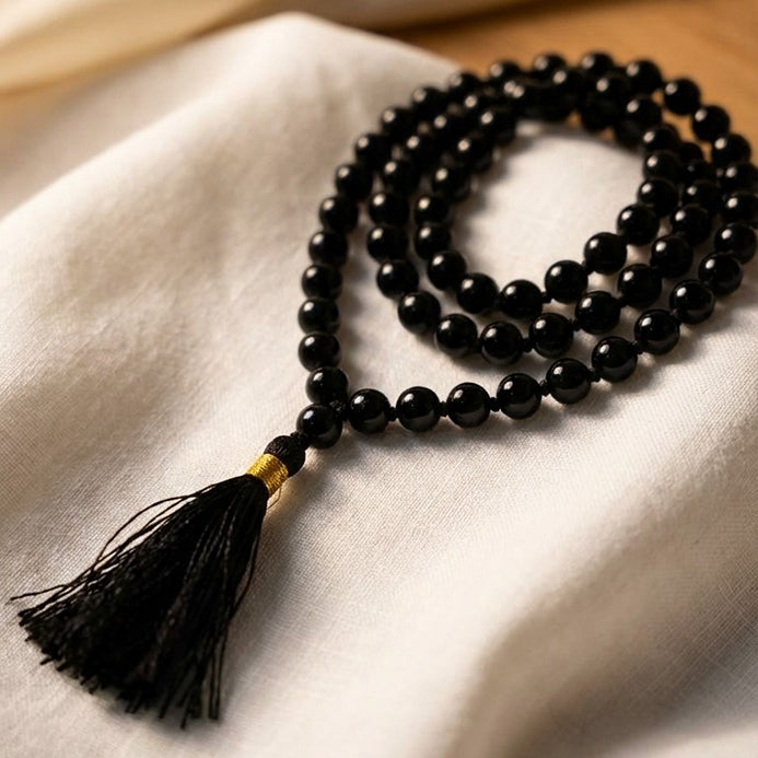 Black Tourmaline Stone Mala 108 Beads