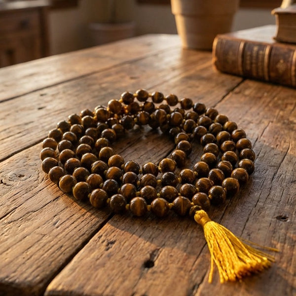 Tiger Eye Stone Mala 108 Beads