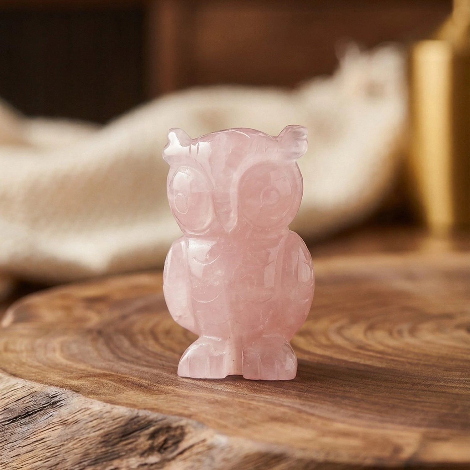 Rose Quartz Owl